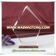 Blank Beveled Shield Crystal Plaque with Base;Beveling K9 Crystal Glass Block for Trophy Making;Clear Crystal Blank Award