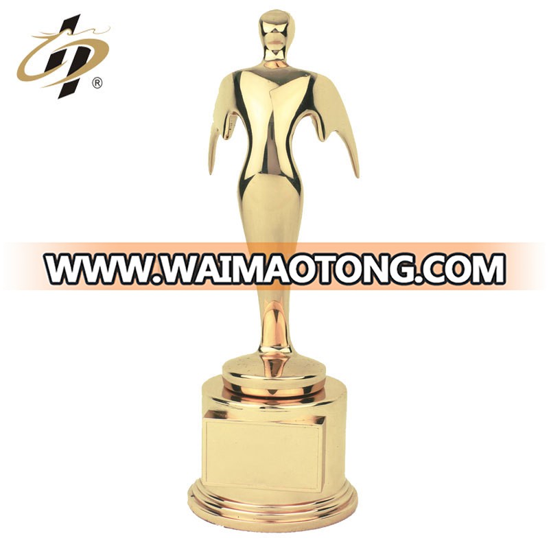 New design products zinc alloy gold plated oscar awards metal trophy cups